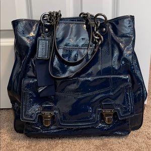 COACH Ink Patent Tote 18717 purse